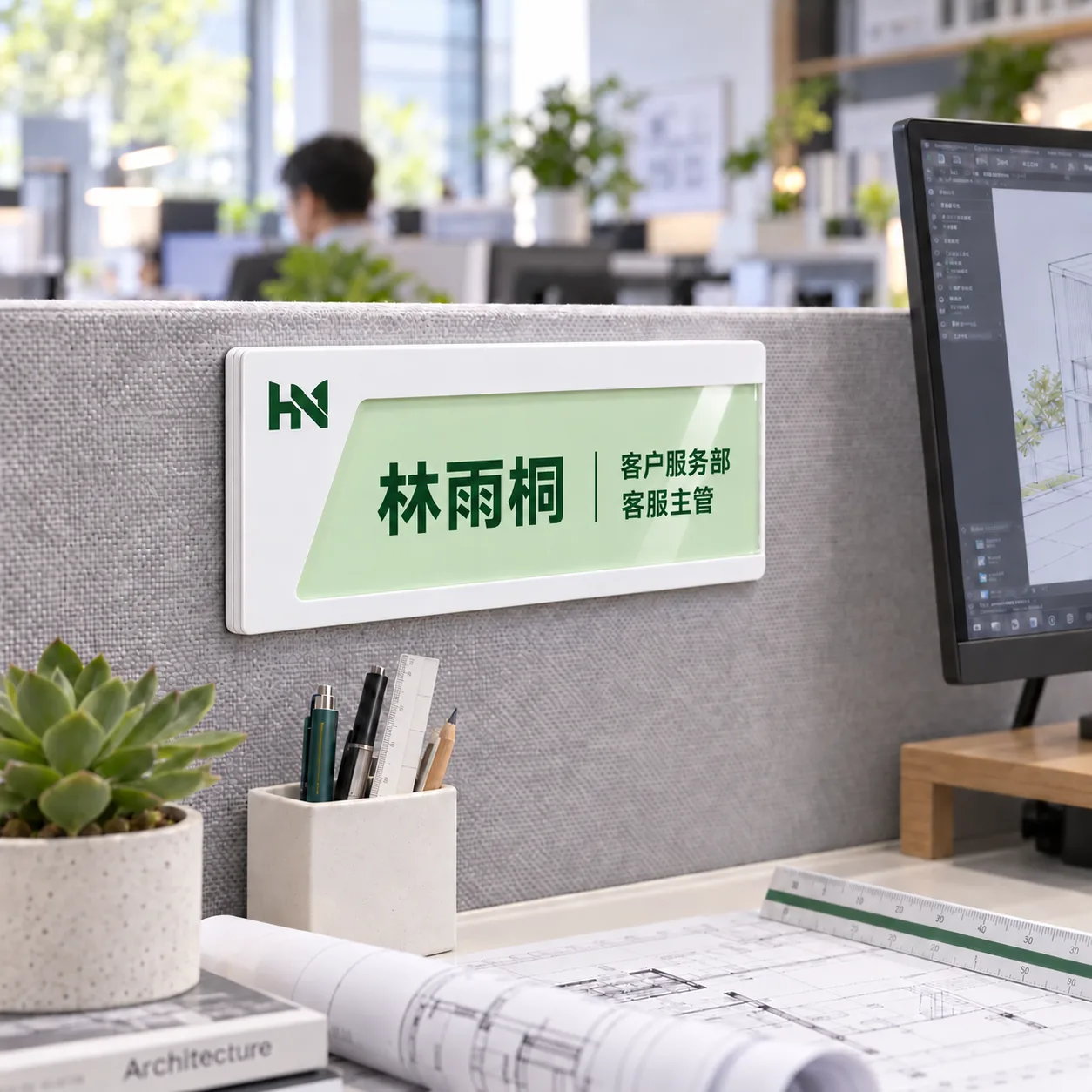 亚克力工位牌定制要提供哪些信息?设计参考