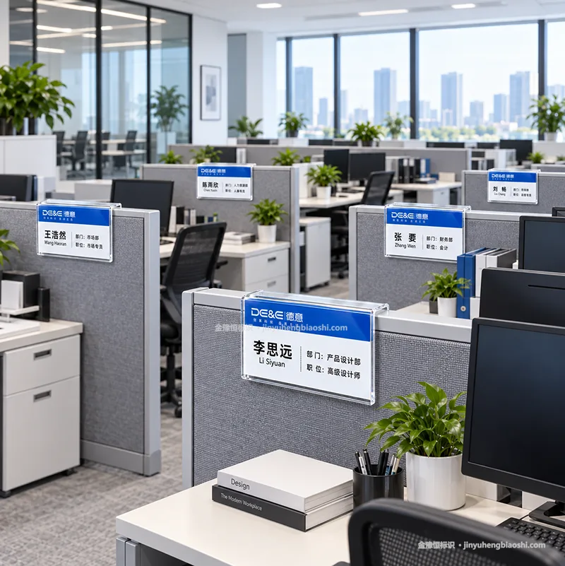 企业办公工位牌,四种款式可选,亚克力面板通透清晰