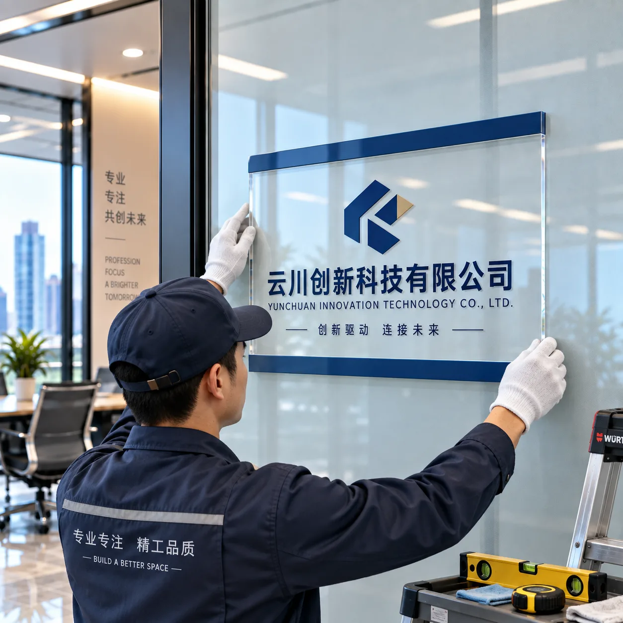 亚克力办公室门牌定制要提供哪些资料?设计参考