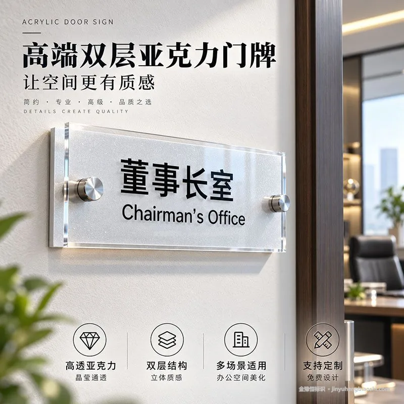 办公室门牌:走廊观看距离如何影响尺寸相关产品参考图